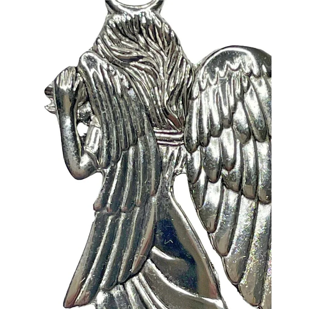 Regent Square Angel Christmas Ornament Silver Plated w/Swarovski Crystals